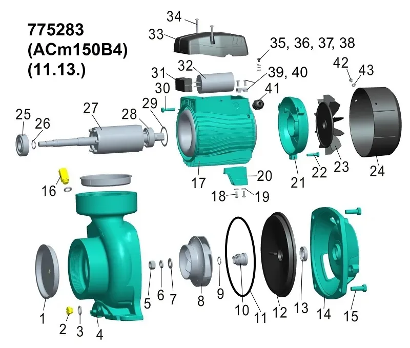 Насос для полива LEO (Aquatica) 775283 1,5кВт 1000 л/мин - Фото 3