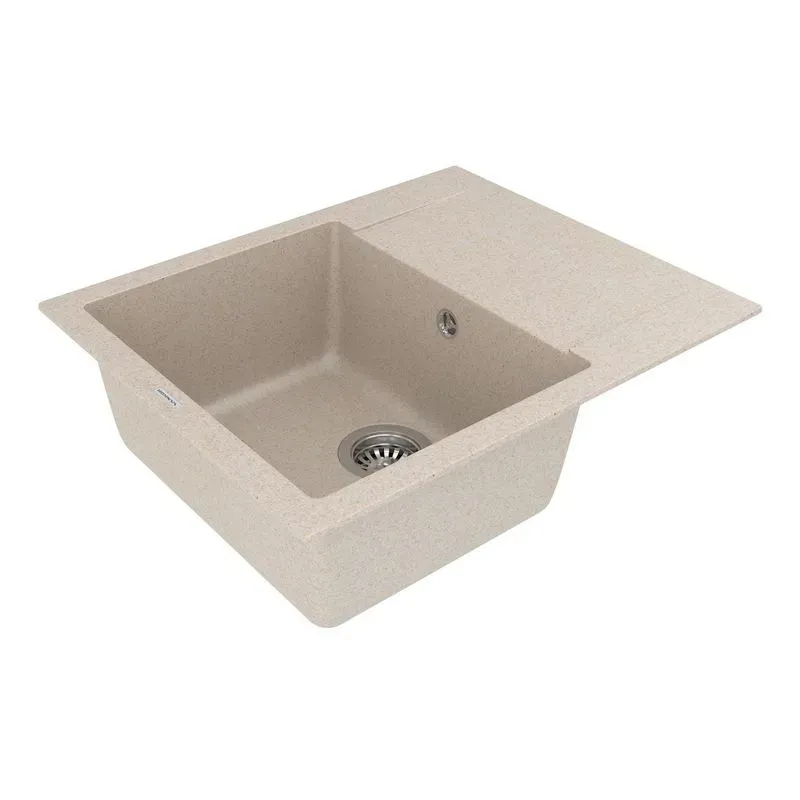 Кухонна мийка VANKOR Orman OMP 02.61 Beige + сифон VANKOR - Фото 3