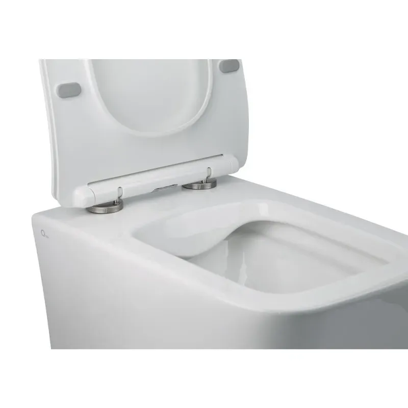 Унитаз подвесной Q-tap Crow WHI 5170 безободковый, сиденье дюропласт Soft-Close - Фото 4