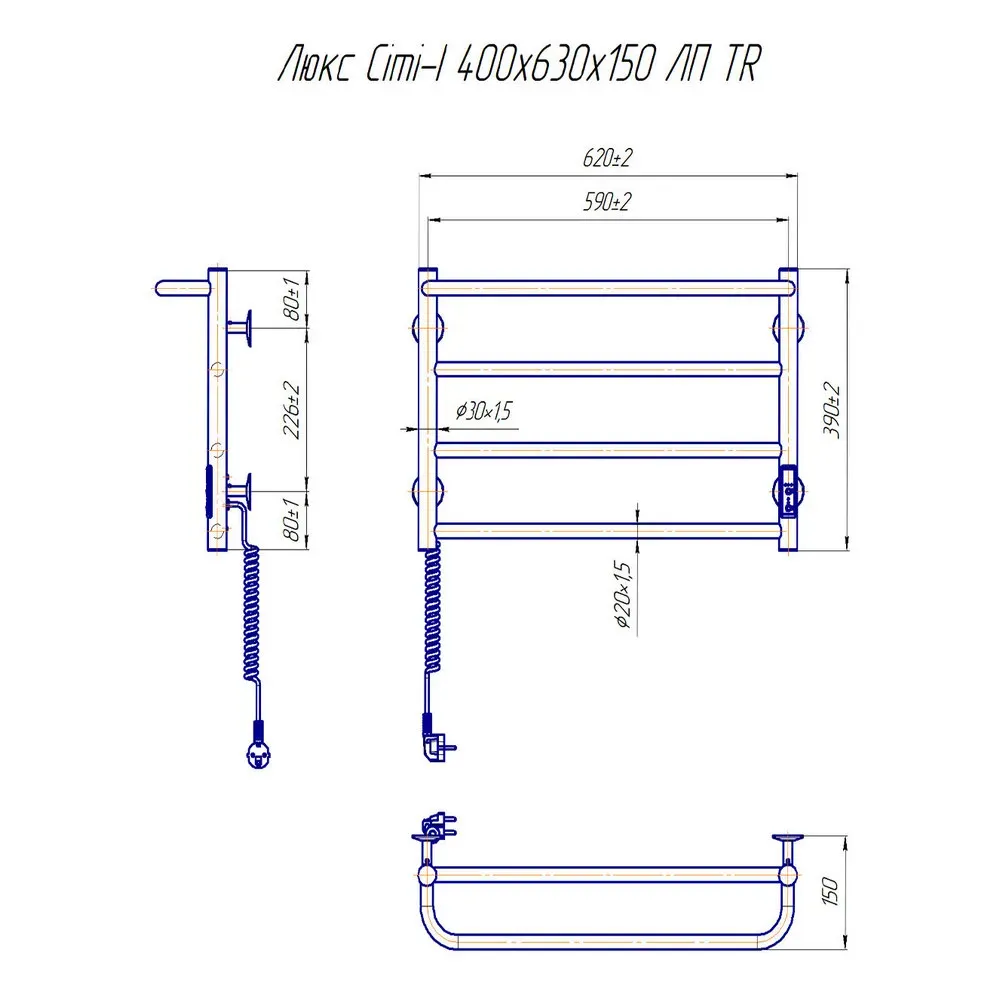 Рушникосушка Mario Люкс Сіті-І 390х620 TR таймер-регулятор - Фото 8