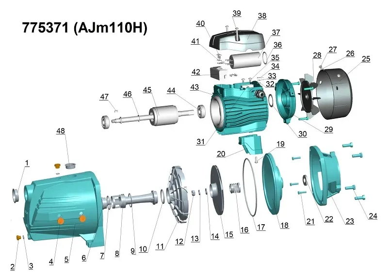 Насос поверхностный LEO (Aquatica) 775371 1,1кВт - Фото 2