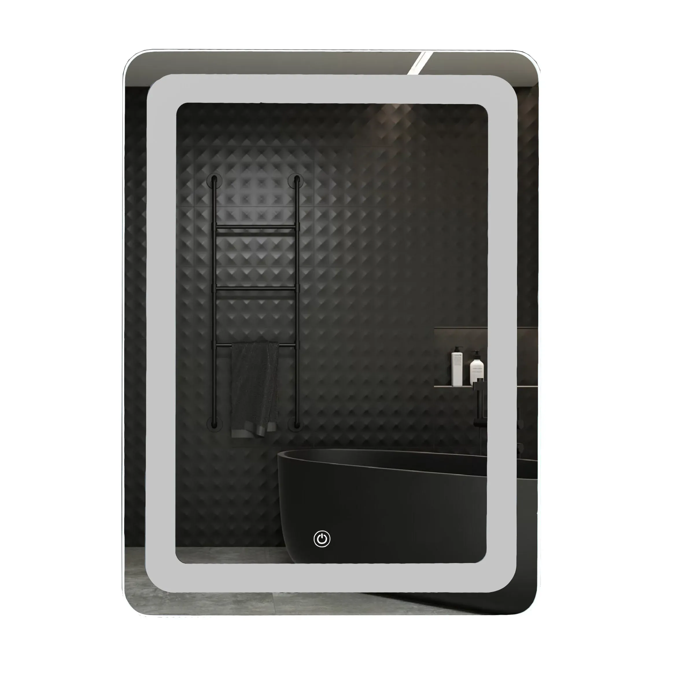 Зеркало UNIO MRR-04 SQR-RA-S 600 x 800 mm LED FL с сенсором - Фото 3