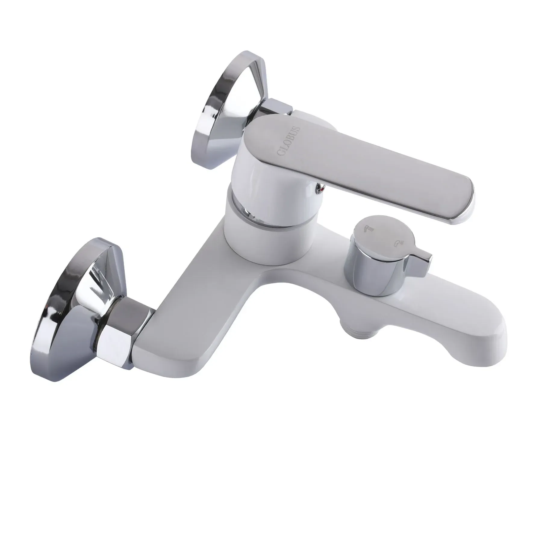 Смеситель для ванны Globus Lux Laguna GLA-0102NE-7-WHITE - Фото 3