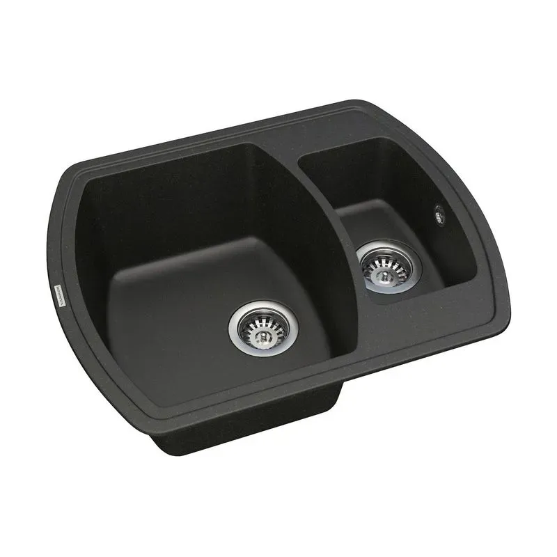 Кухонная мойка VANKOR Norton NMP 03.63 Black + сифон автомат VANKOR - Фото 2