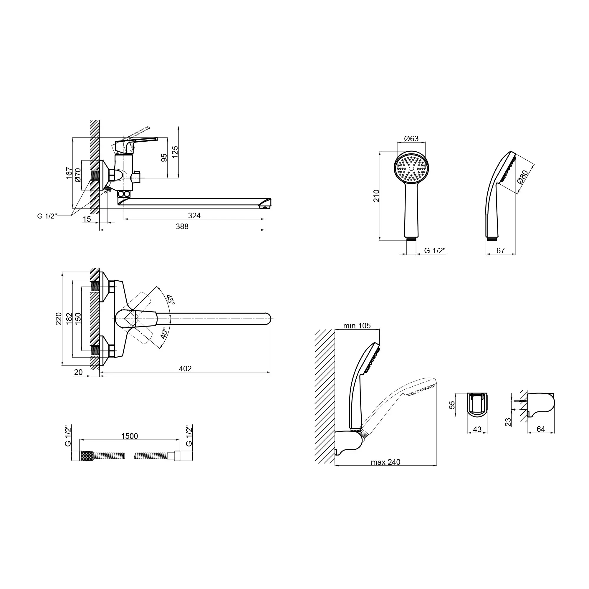 Змішувач для ванни Q-tap Polaris WHI 005 NEW (довг. ніс) - Фото 2