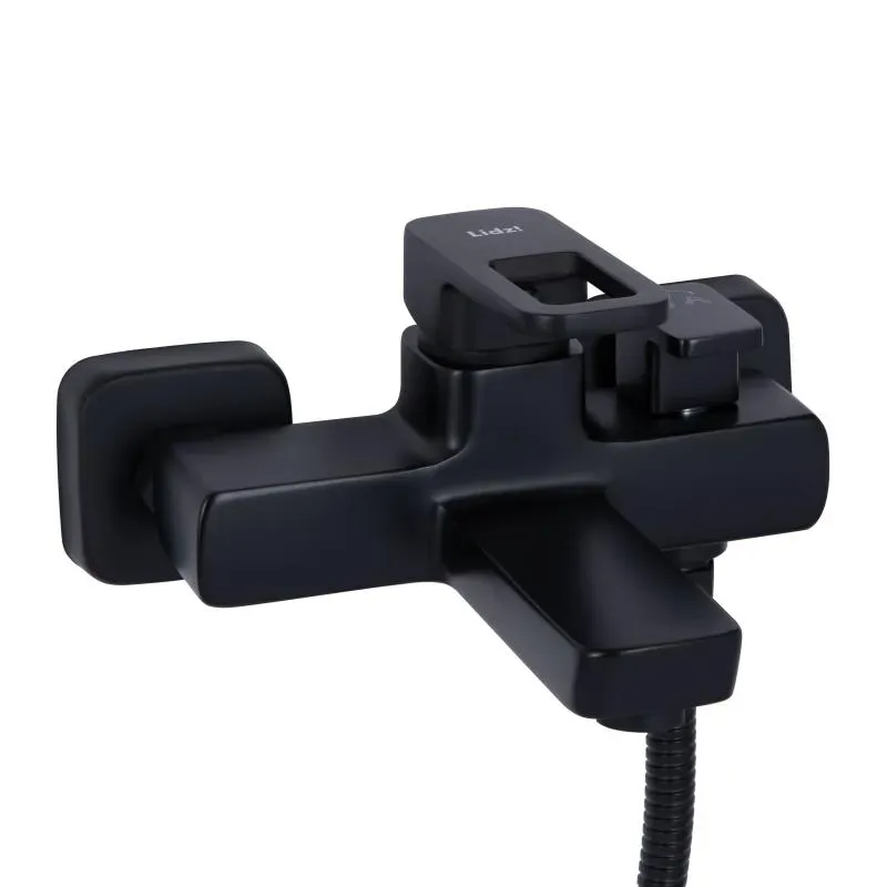 Змішувач для ванни Lidz Wawel 006 (з душовим гарнітуром) (k35) LDWAW006BLA45393 Black - Фото 6
