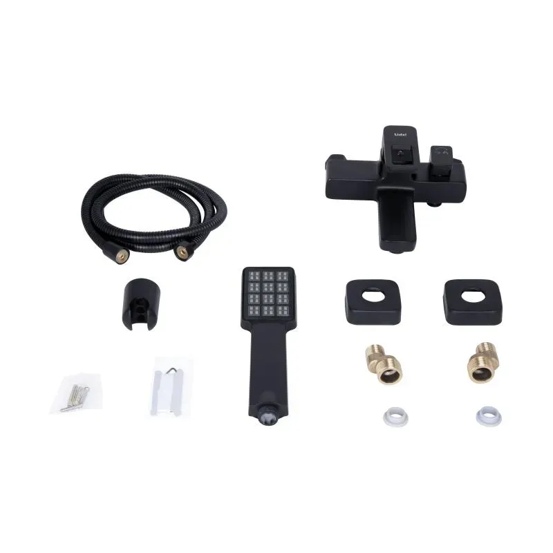 Змішувач для ванни Lidz Wawel 006 (з душовим гарнітуром) (k35) LDWAW006BLA45393 Black - Фото 2