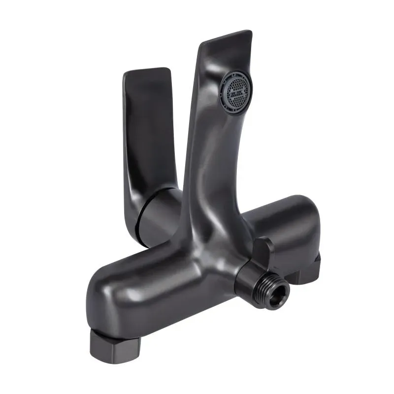 Смеситель для ванны Qtap Vlasta New (с душевым гарнитуром) QTVLA259GMB45643 Gunmetal Black PVD - Фото 3