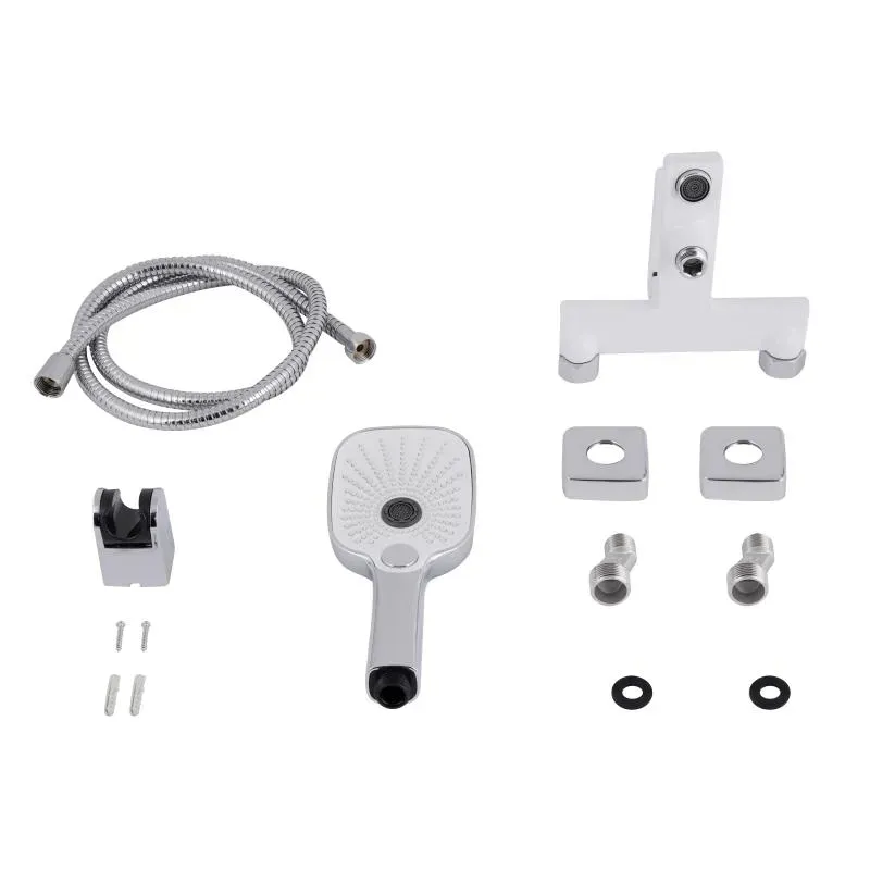 Смеситель для ванны Qtap Gemini (c душевым гарнитуром) QTGEM259CRW45683 Chrome/White - Фото 4