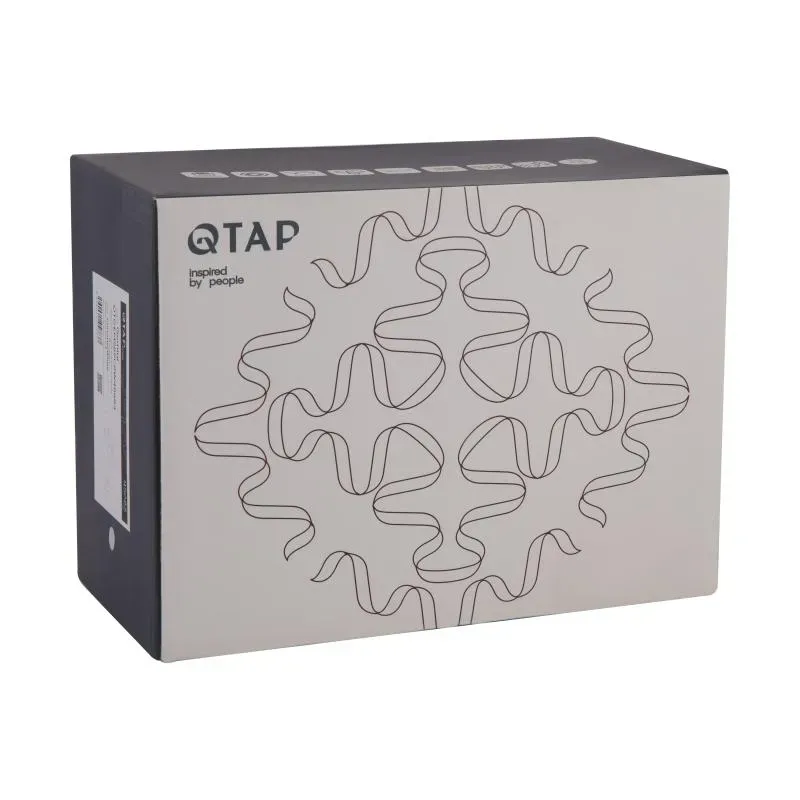 Смеситель для ванны Qtap Gemini (c душевым гарнитуром) QTGEM259CRW45683 Chrome/White - Фото 3