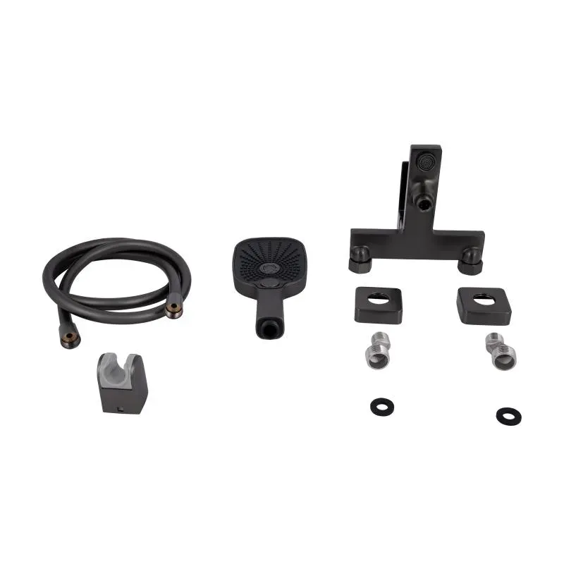 Смеситель для ванны Qtap Gemini (с душевым гарнитуром) QTGEM259GMB45684 Gunmetal Black PVD - Фото 2