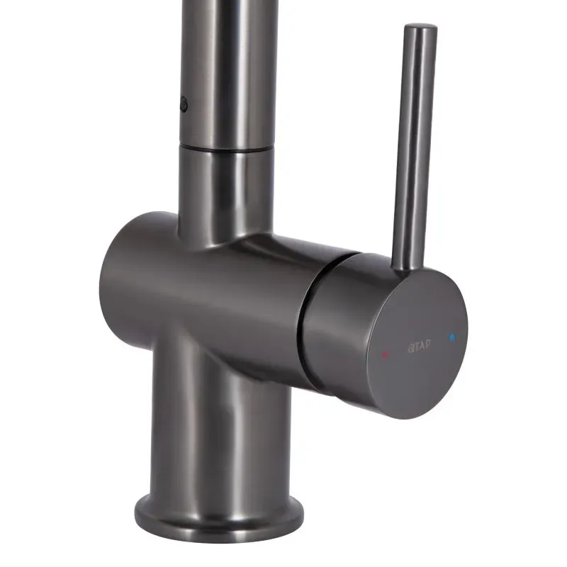 Змішувач для кухні Qtap Rozcesti з висувним виливом з підключенням для питної води QTROZ367GMB45942 - Фото 6