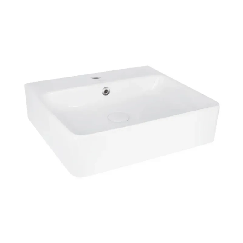 Умывальник подвесной Q-tap Nando WHI 404A/F008 50 см. с донным клапаном - Фото 4