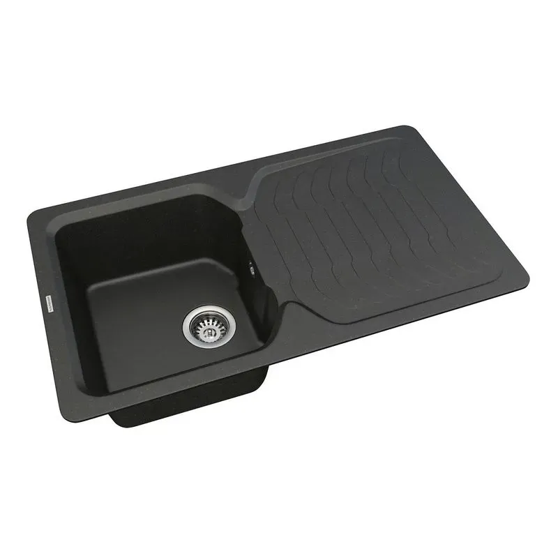 Кухонна мийка VANKOR Sigma SMP 02.85 Black + сифон VANKOR - Фото 2