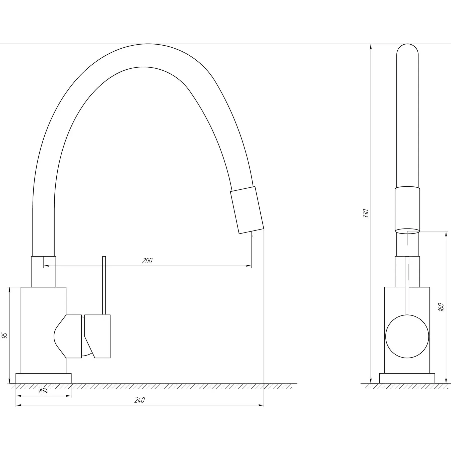 Змішувач для кухні TOPAZ CORSICA TC 8853-02-CW - Фото 4