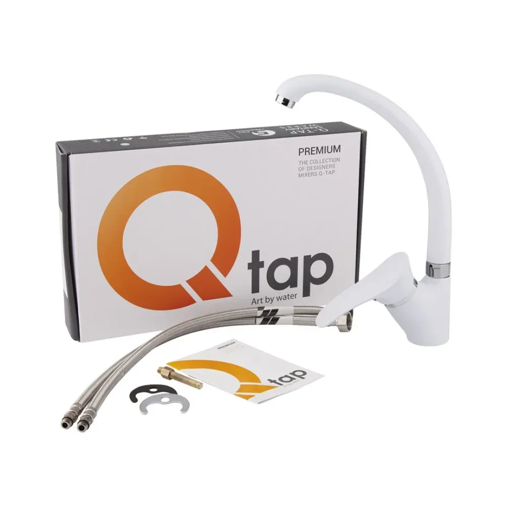 Змішувач для кухні Q-tap Eris WHI 007 - Фото 5