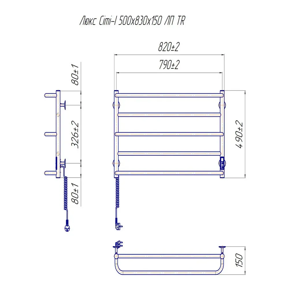 Рушникосушка Mario Люкс Сіті-I 490х820 TR таймер-регулятор - Фото 6