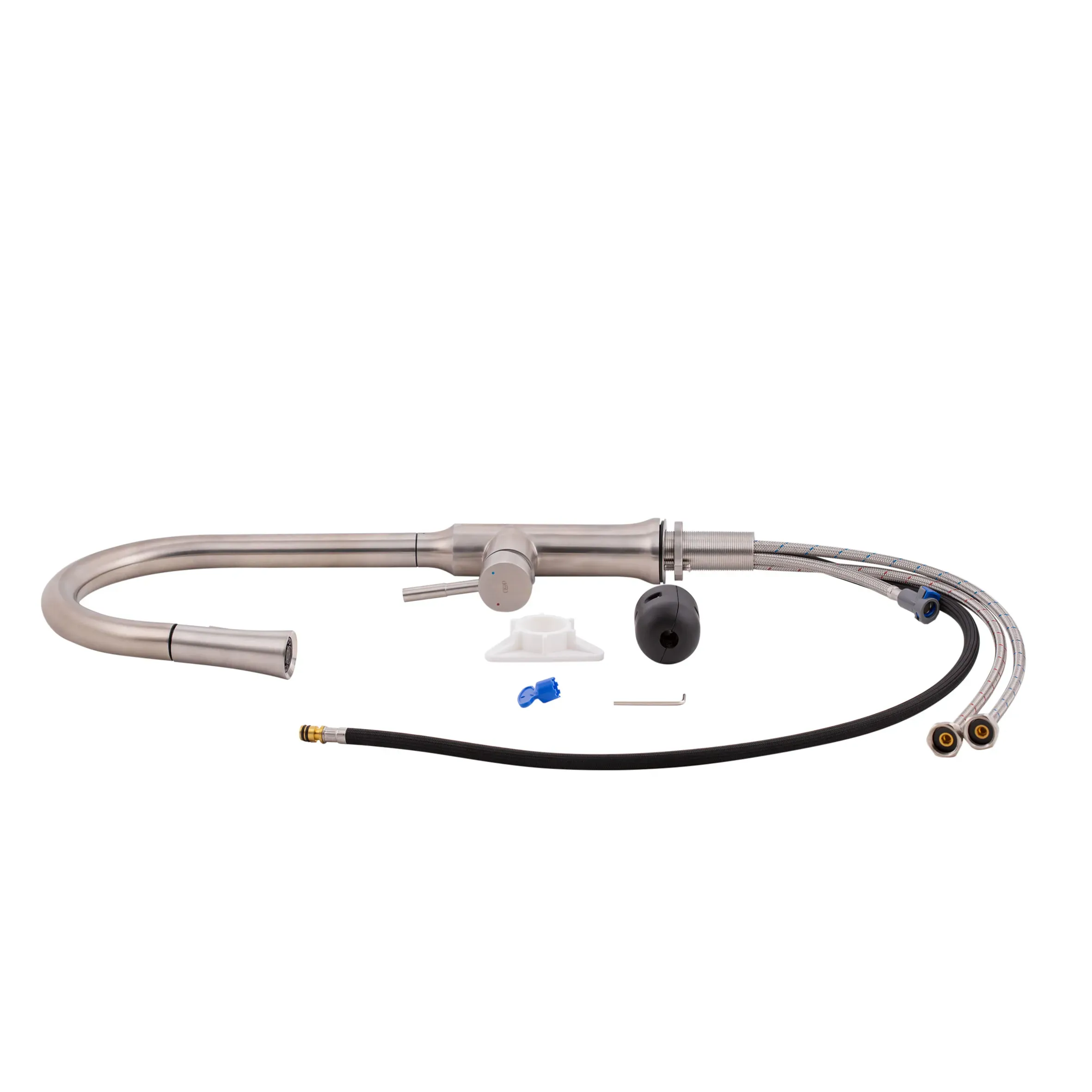 Змішувач для кухні з висувним виливом Qtap Baruska 9137103UN - Фото 5