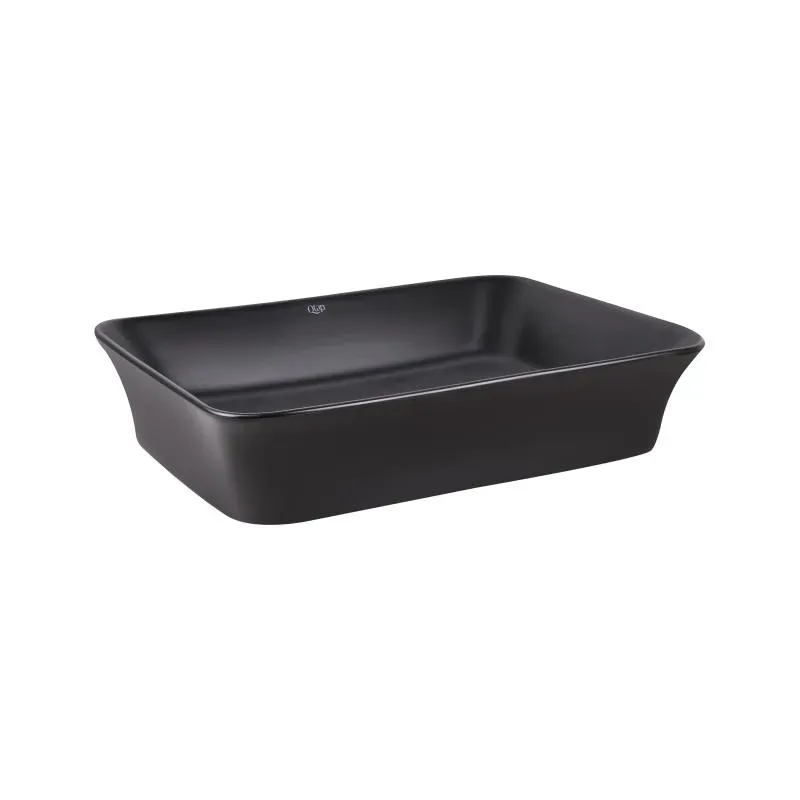Раковина-чаша Qtap Virgo 490х350х110 Matt black с донным клапаном QT18112261MBMB - Фото 4