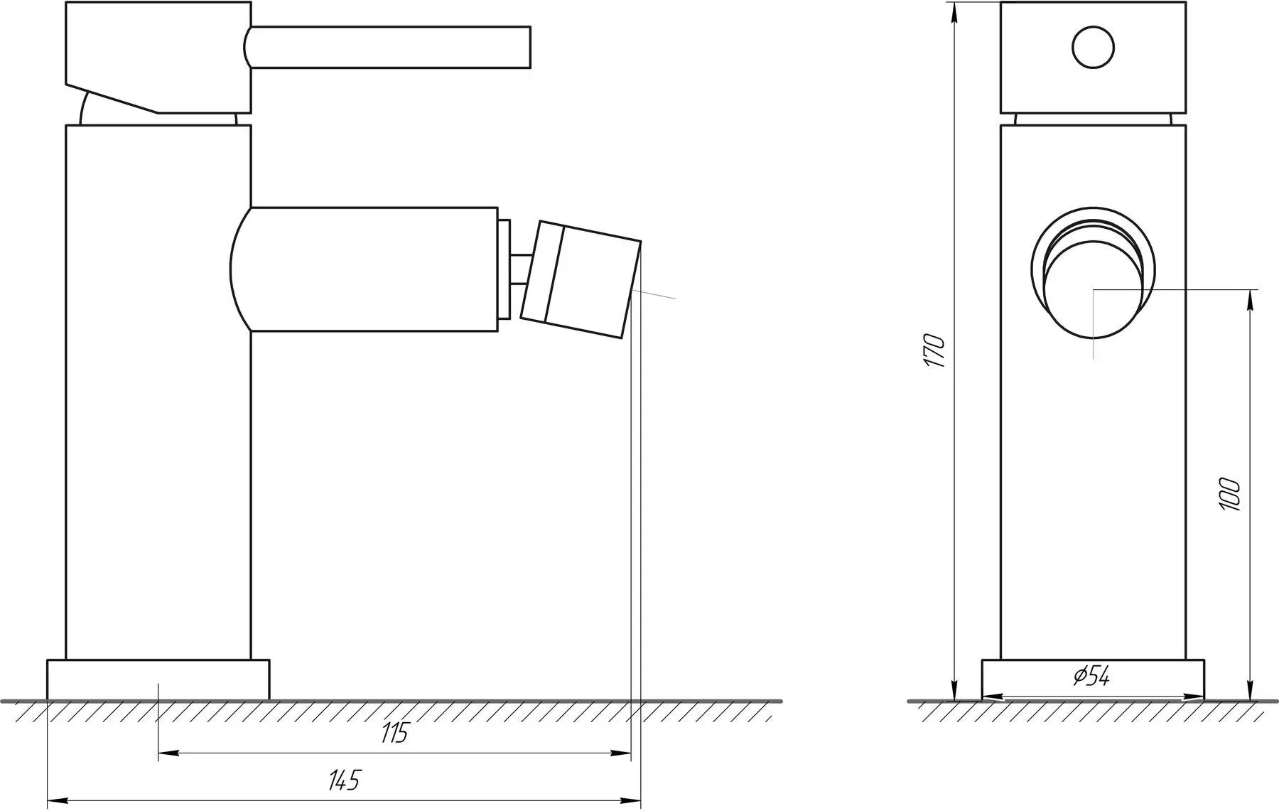 Змішувач для біде Globus Lux ALPEN SBT1-106 - Фото 2