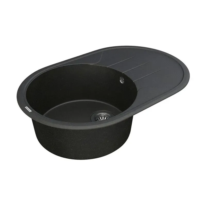 Кухонна мийка VANKOR Sity SMO 02.78 Black + сифон VANKOR - Фото 3