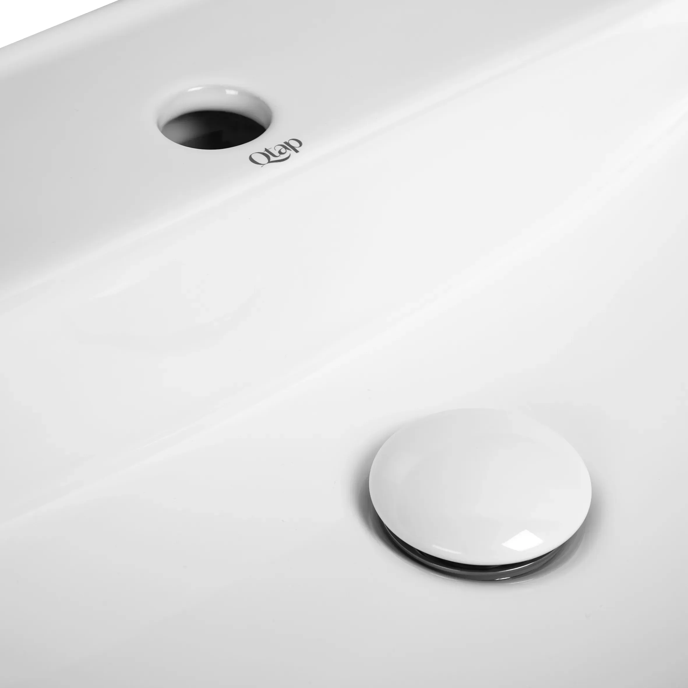 Раковина Qtap Scorpio 610x400x120 White с донным клапаном QT14112203W - Фото 5