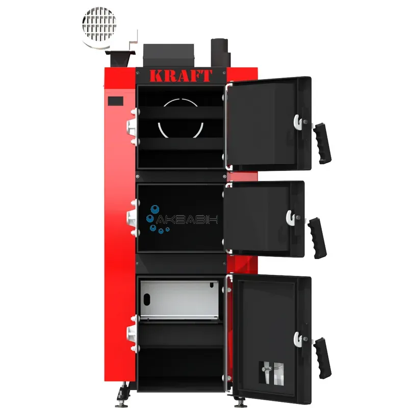 Котел длительного горения Kraft серия S 20кВт с автоматическим управлением - Фото 6