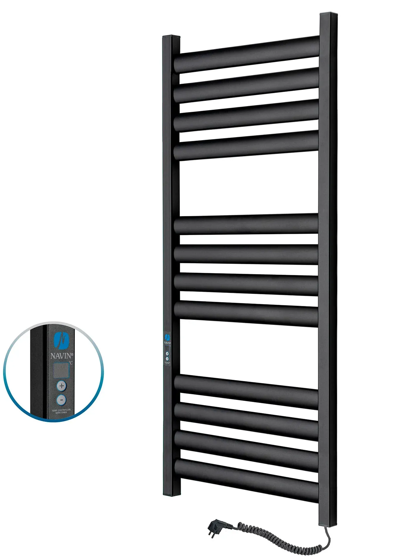 Рушникосушка Ellipse 500х1200 Digital права, чорний муар - Фото 2