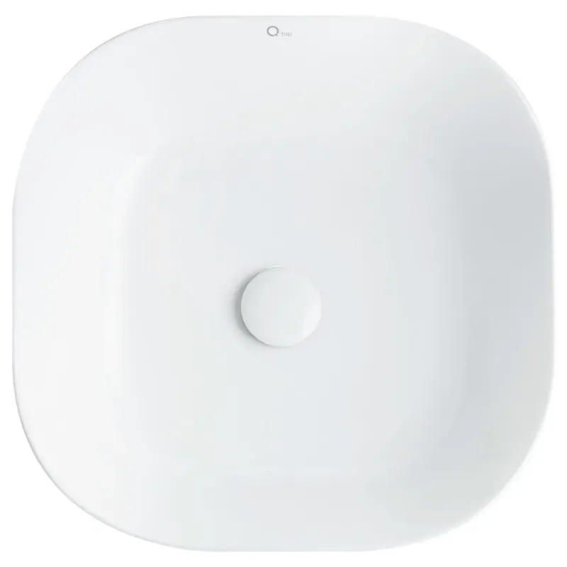 Умывальник-чаша накладной Q-tap Kolibri WHI 41288/F008 430 мм с донным клапаном - Фото 3