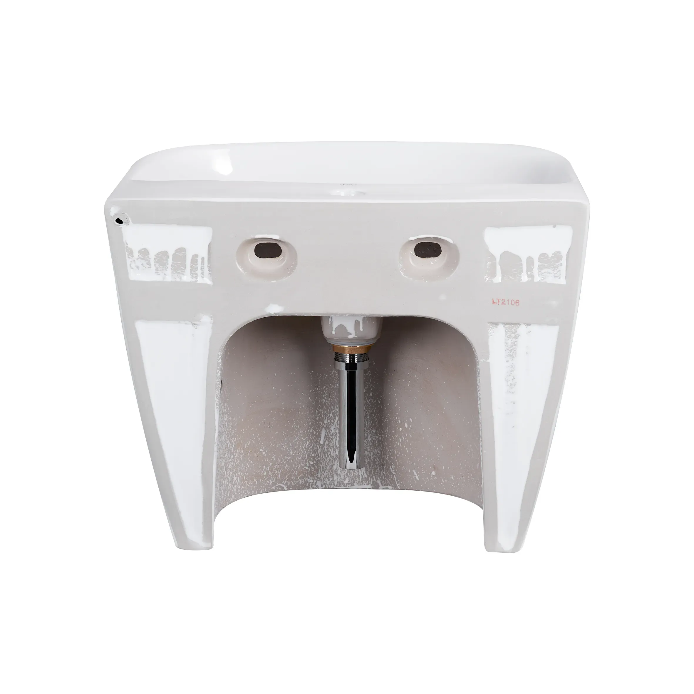 Раковина подвесная моноблок Qtap Leo 540х450х430 White с донным клапаном QT111101GW - Фото 5