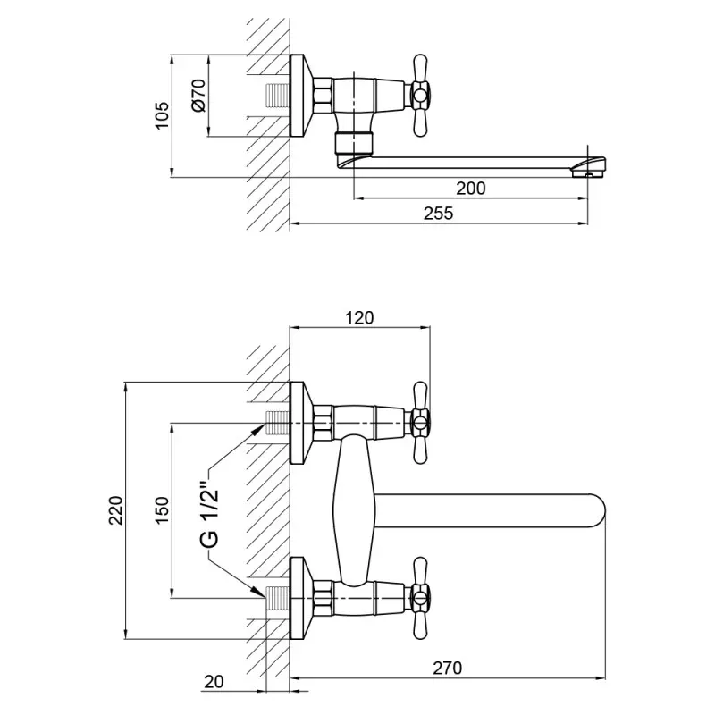 Змішувач для кухні Lidz (CRM) Dominox 15 361 - Фото 2