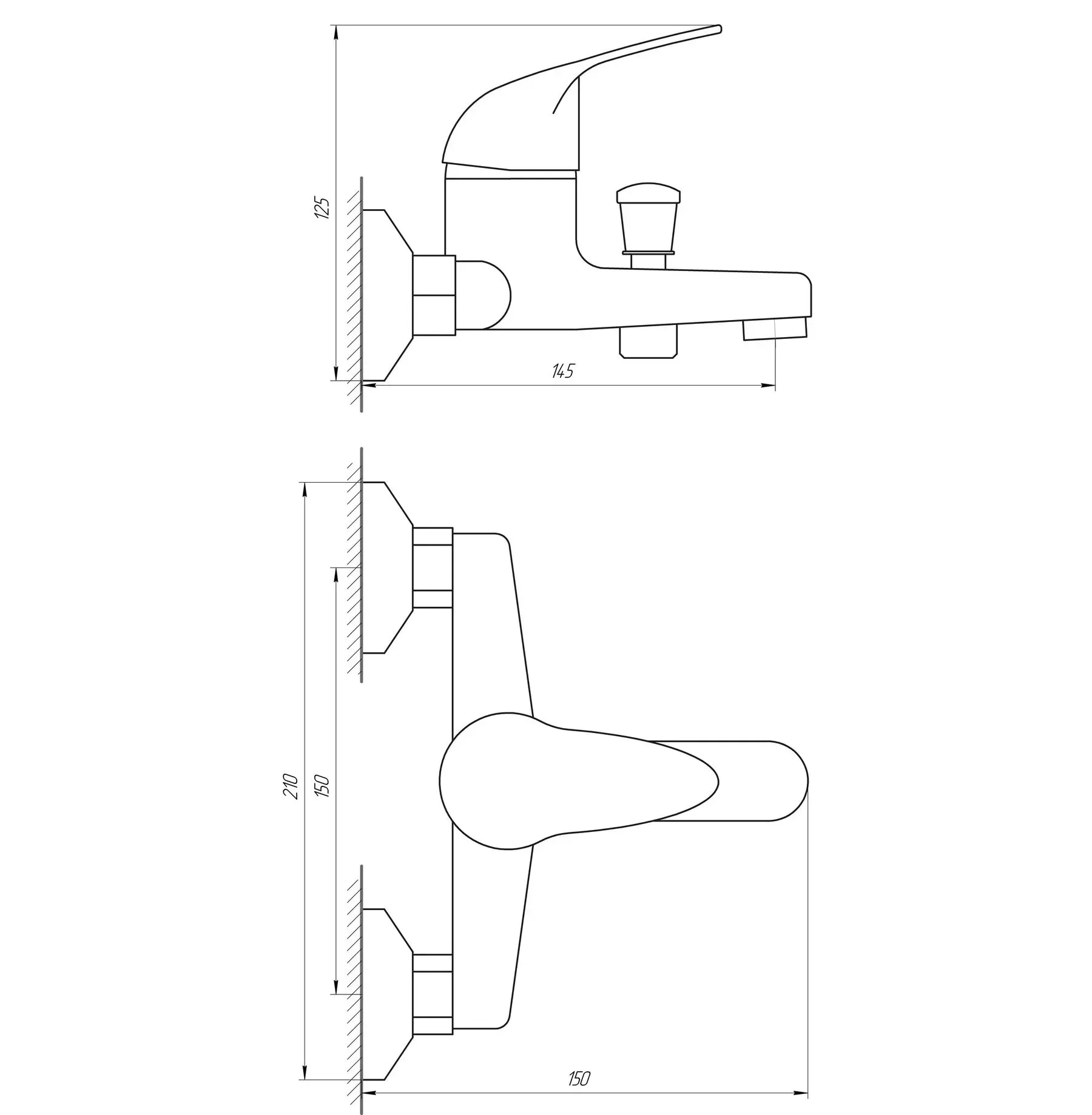 Смеситель для ванны BRAVO BO-11-102 термостойкий ABS пластик - Фото 6
