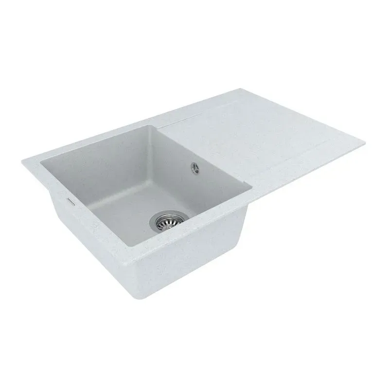 Кухонная мойка VANKOR Orman OMP 02.78 White stone + сифон VANKOR - Фото 3