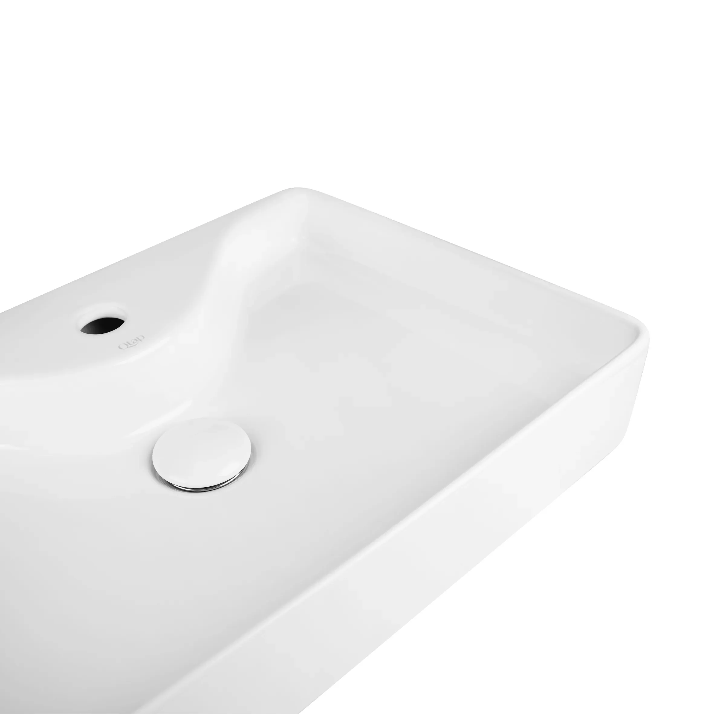 Раковина-чаша Qtap Crow 515х370х120 White з донним клапаном QT0511A064W - Фото 5