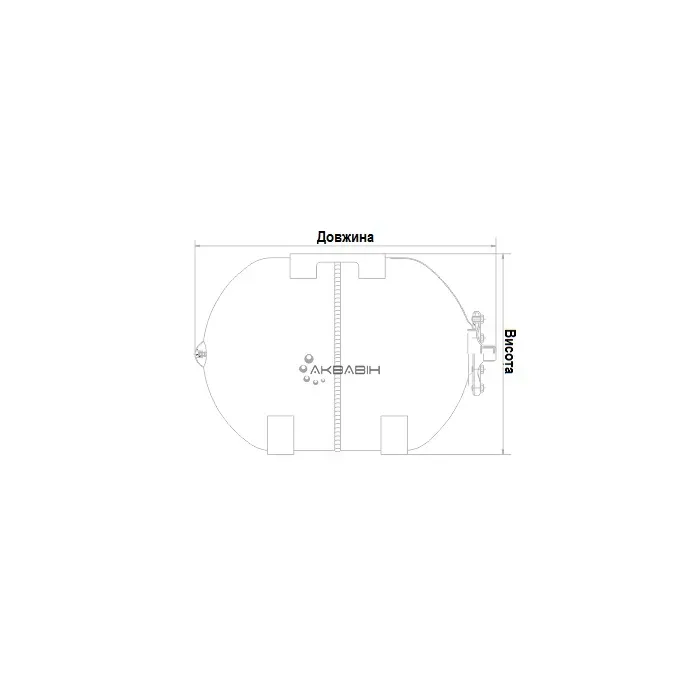 Гідроакумулятор 100 літрів IMERA AO100 гориз. - Фото 2