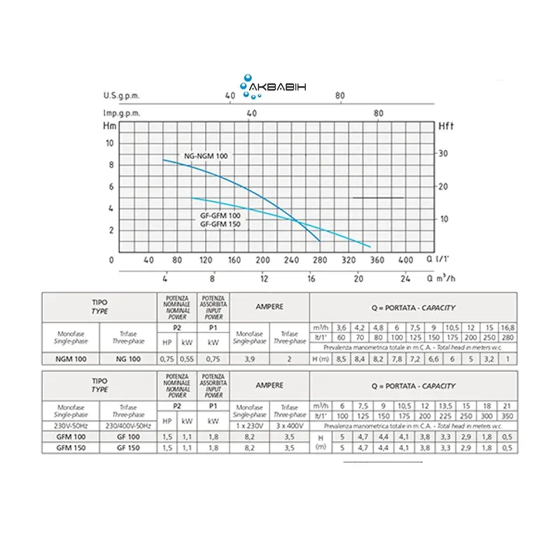 Вертикальный фекально-дренажный насос SPERONI NGM 100 (0,55 кВт) - Фото 2