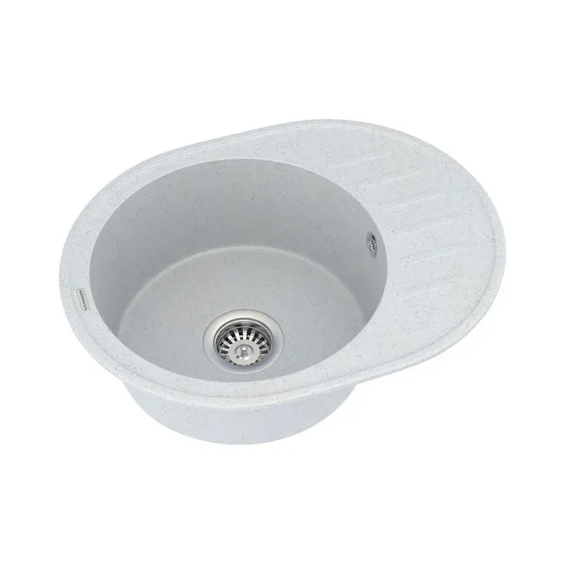 Кухонна мийка VANKOR Lira LMO 02.57 White stone + сифон VANKOR - Фото 2