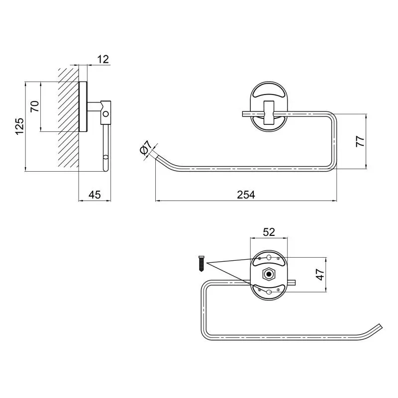Тримач для паперових рушників Lidz (CRM)-114.03.04 без кришки - Фото 2