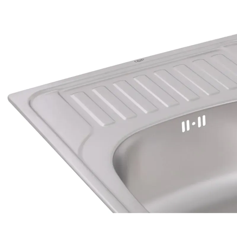 Врезная мойка QT 6550 Micro Decor (0,8 мм) - Фото 4