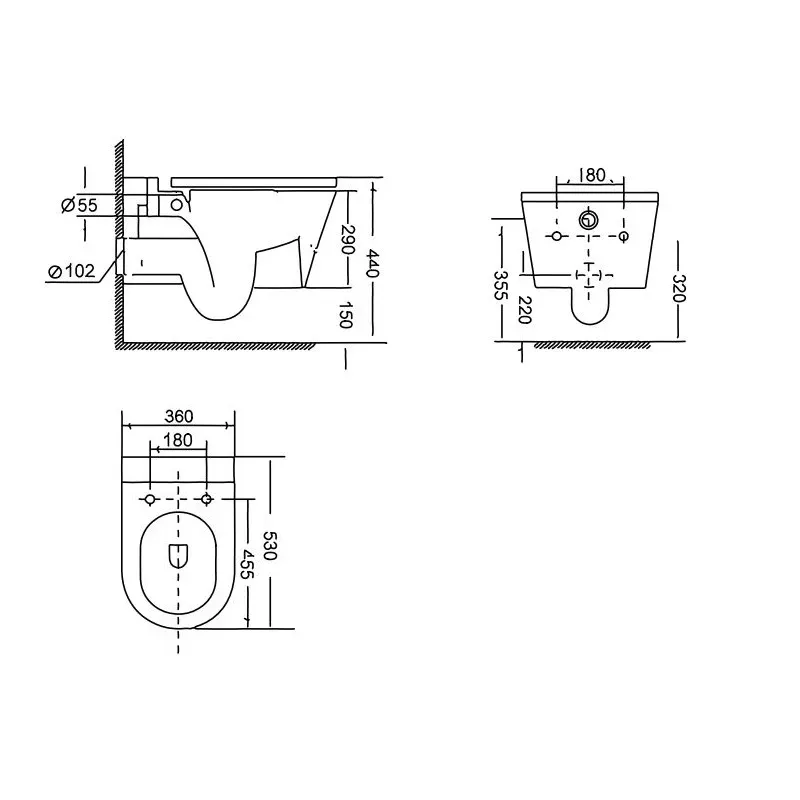 Унитаз подвесной Devit Project 2.0 3220147 безободковый, сиденье дюропласт Soft-Close - Фото 2