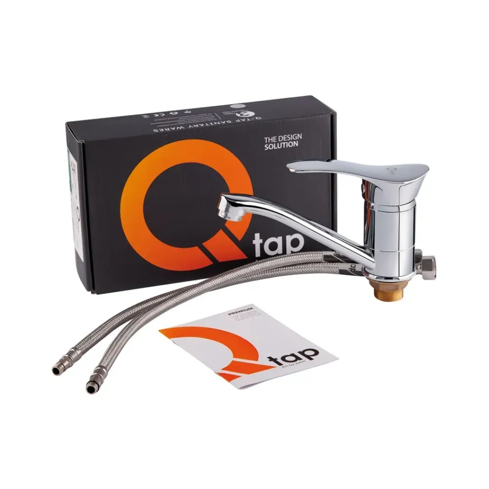 Змішувач для кухні Q-tap Eris СRM 003М ГАЙКА носик 15 см - Фото 5