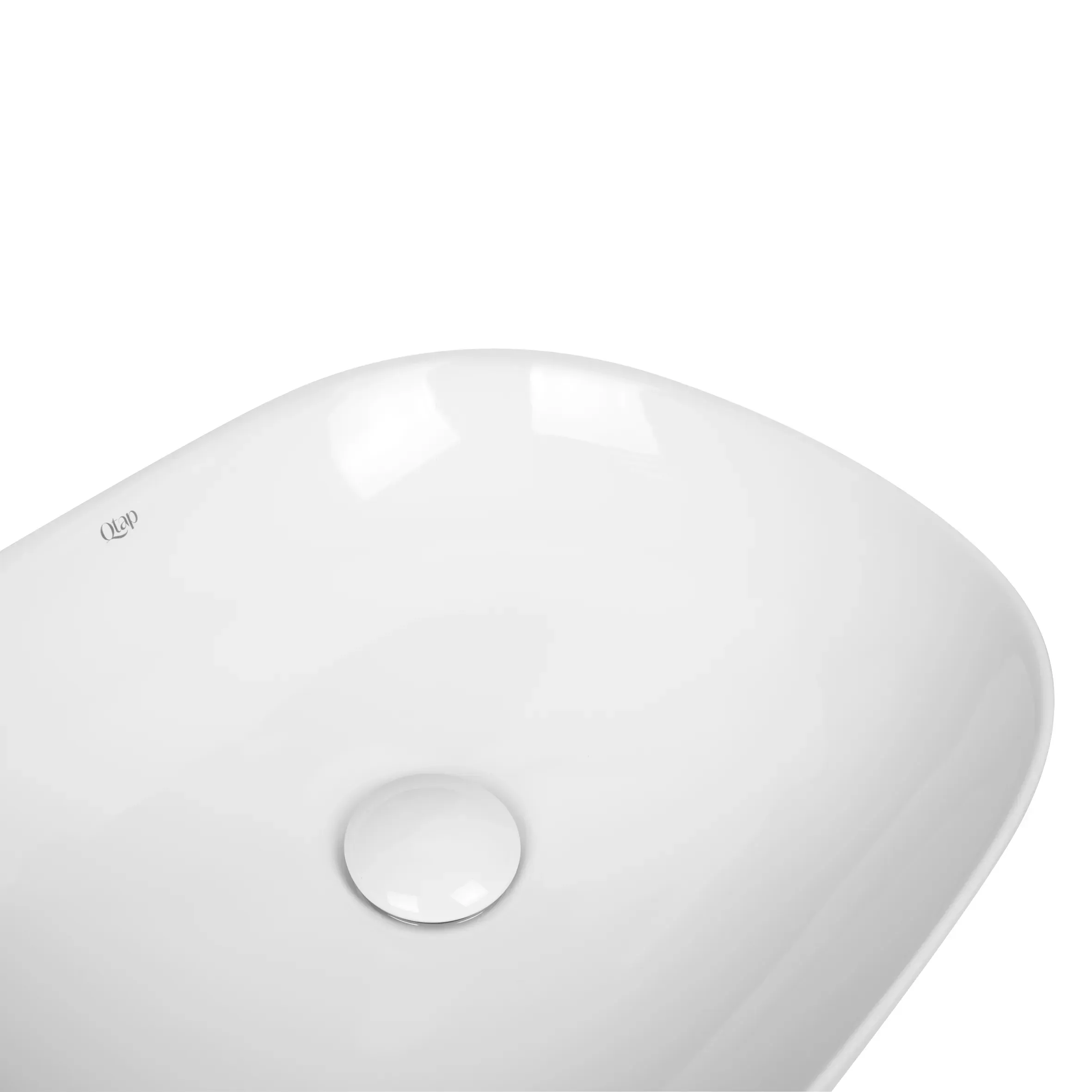 Раковина-чаша Qtap Aquarius 465x375x115 White с донным клапаном QT21112185W - Фото 5