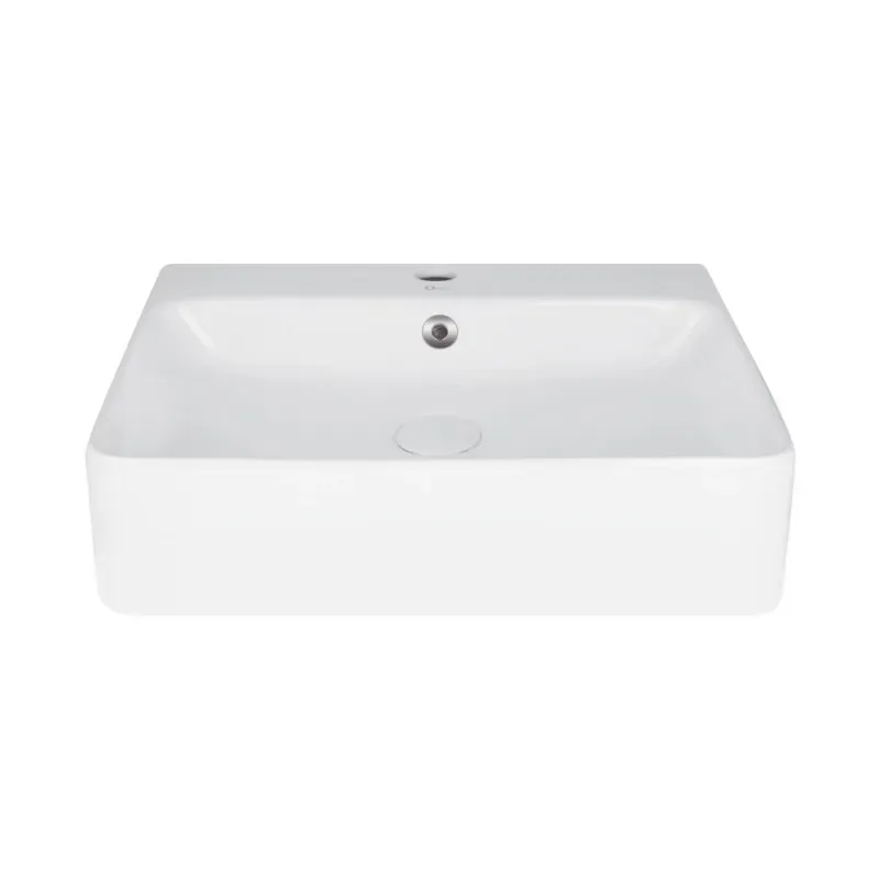 Умывальник подвесной Q-tap Nando WHI 404A/F008 50 см. с донным клапаном - Фото 3