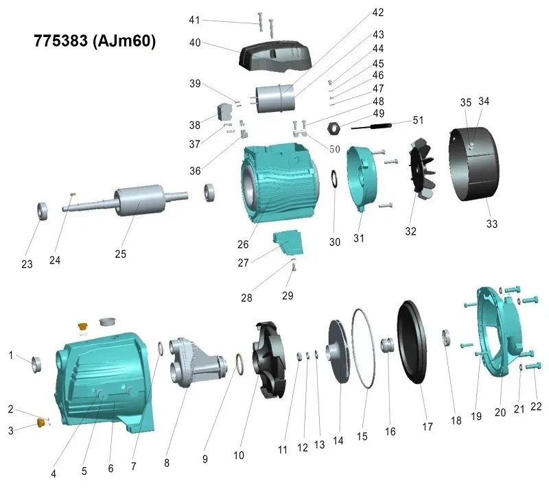 Насос поверхностный центробежный LEO (Aquatica) 775383 0,60 кВт - Фото 3
