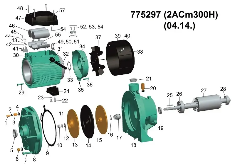 Насос для полива многоступенчатый LEO (Aquatica) 775297 3,0 кВт 250 л/мин - Фото 2