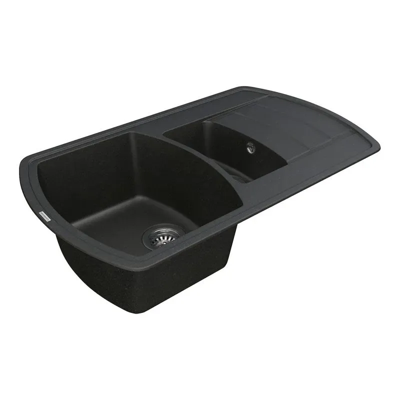 Кухонная мойка VANKOR Norton NMP 04.86 Black + сифон автомат VANKOR - Фото 3