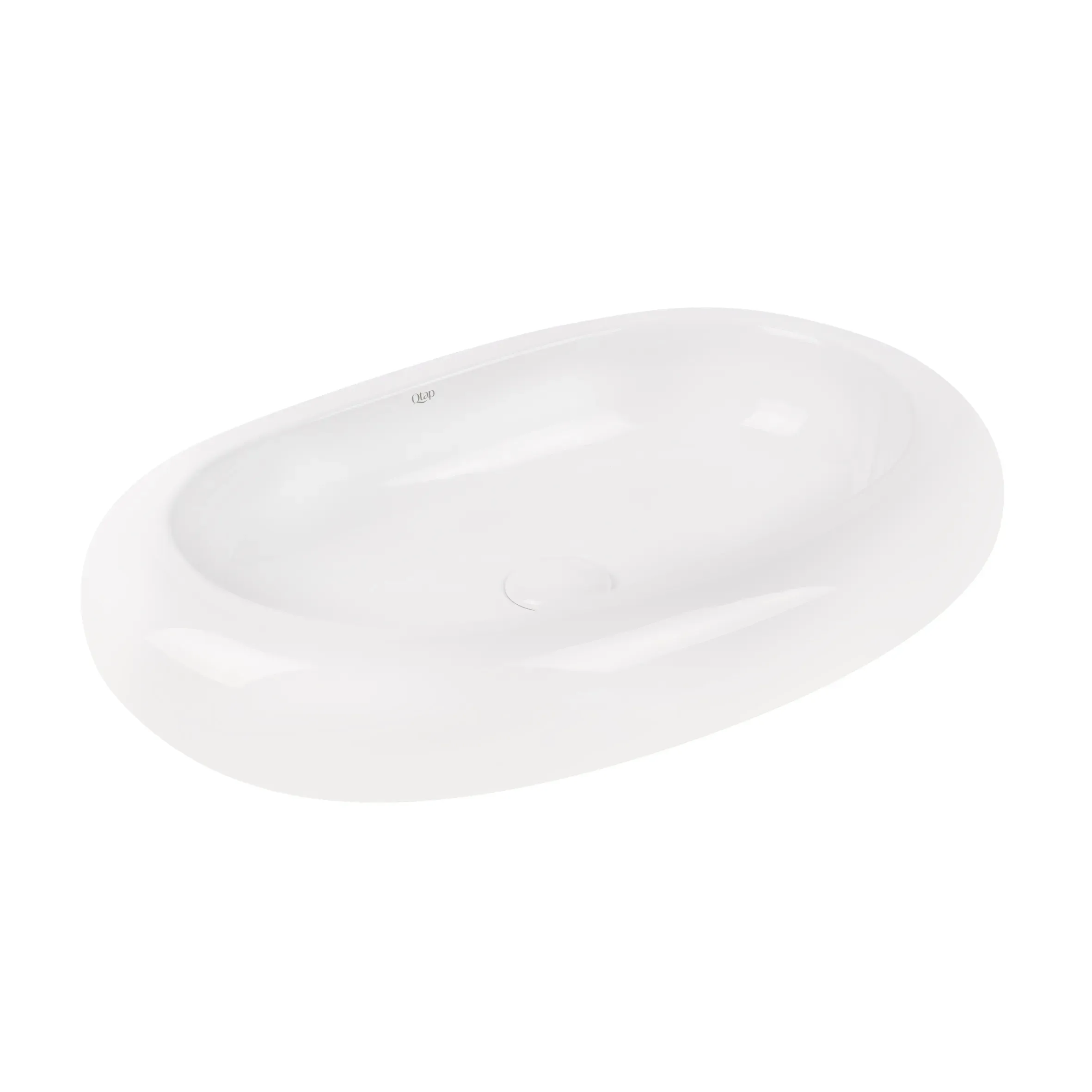 Раковина-чаша Qtap Robin 635x420x105 White с донным клапаном QT13113075W - Фото 4