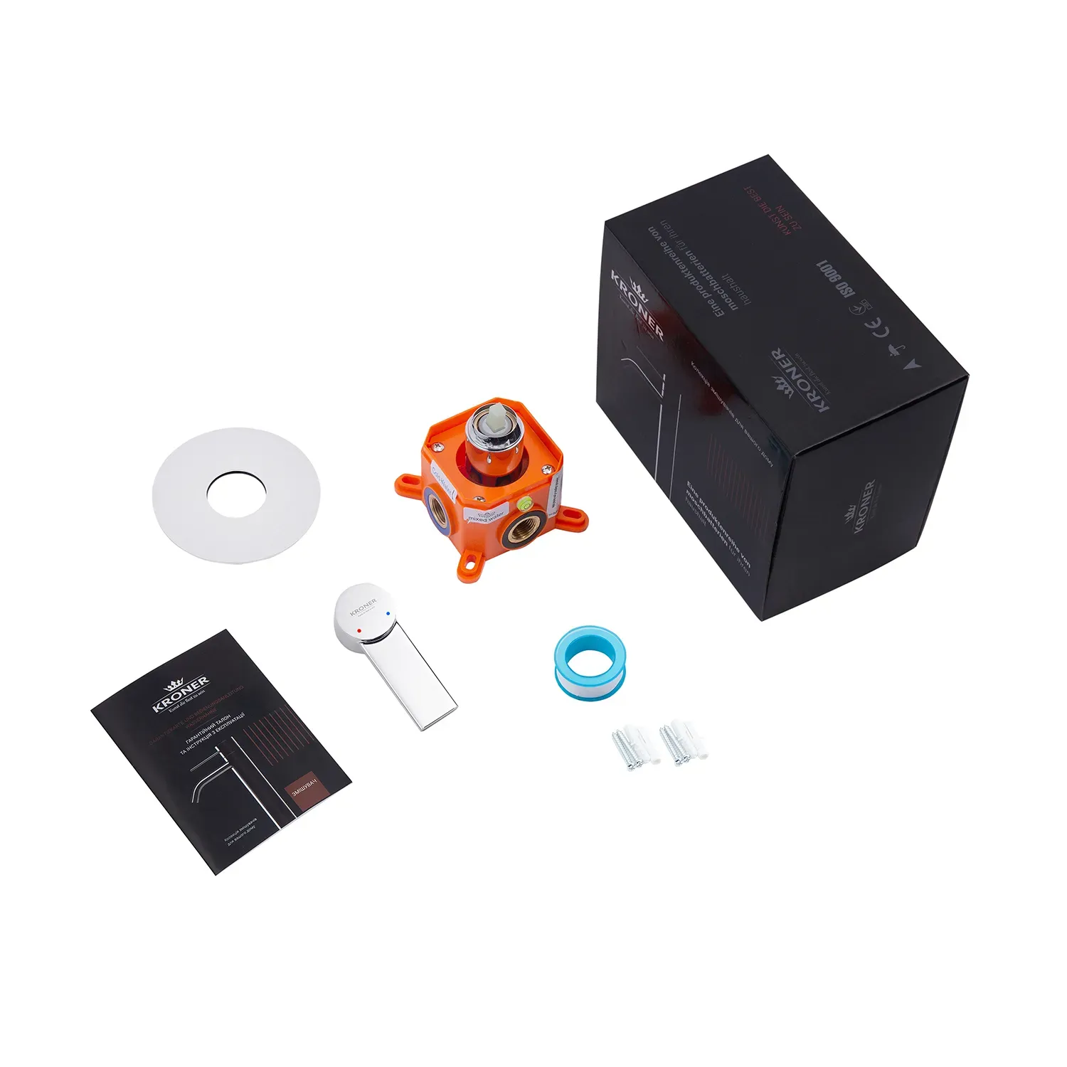 Змішувач прихованого монтажу Kroner KRP Basis - C080 - Фото 7