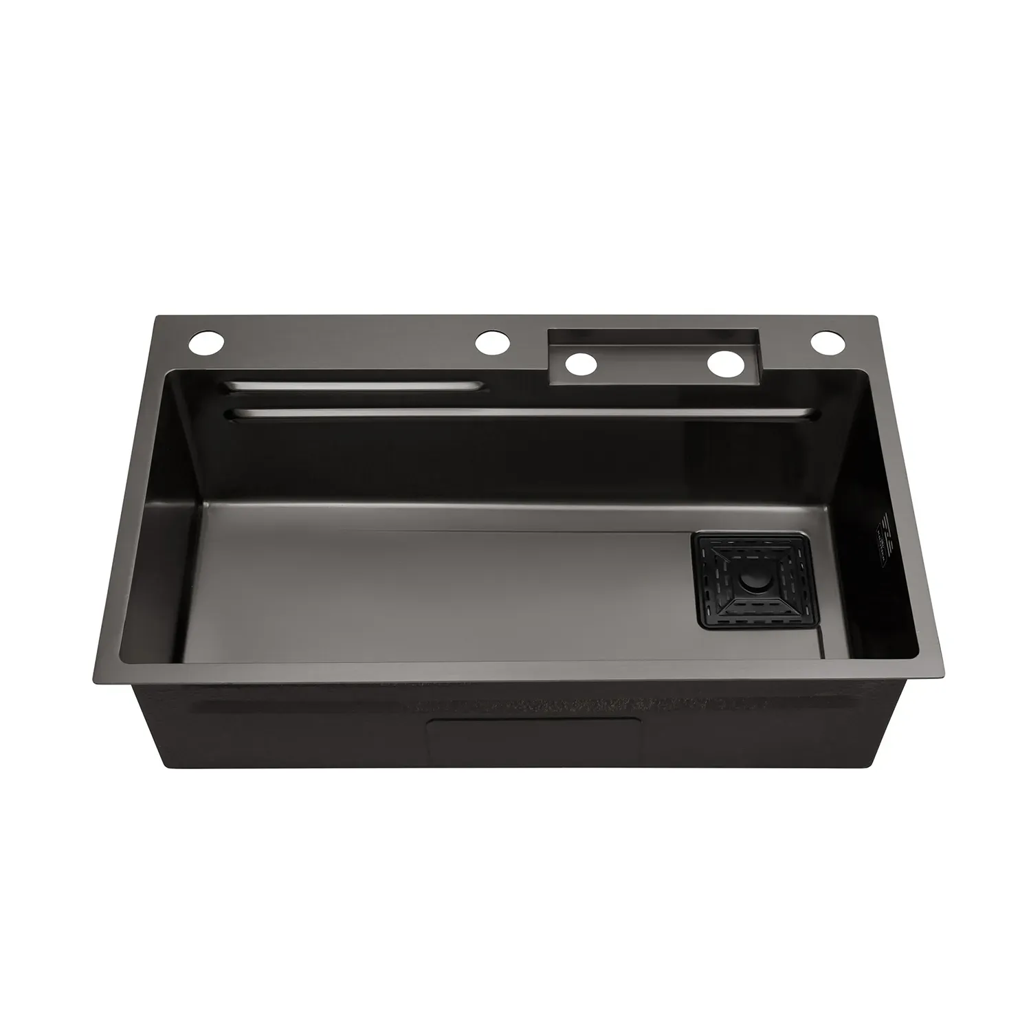 Кухонная мойка Kroner KRP Schwarze - SET7545HM PVD (3.0/0.8 мм) - Фото 11