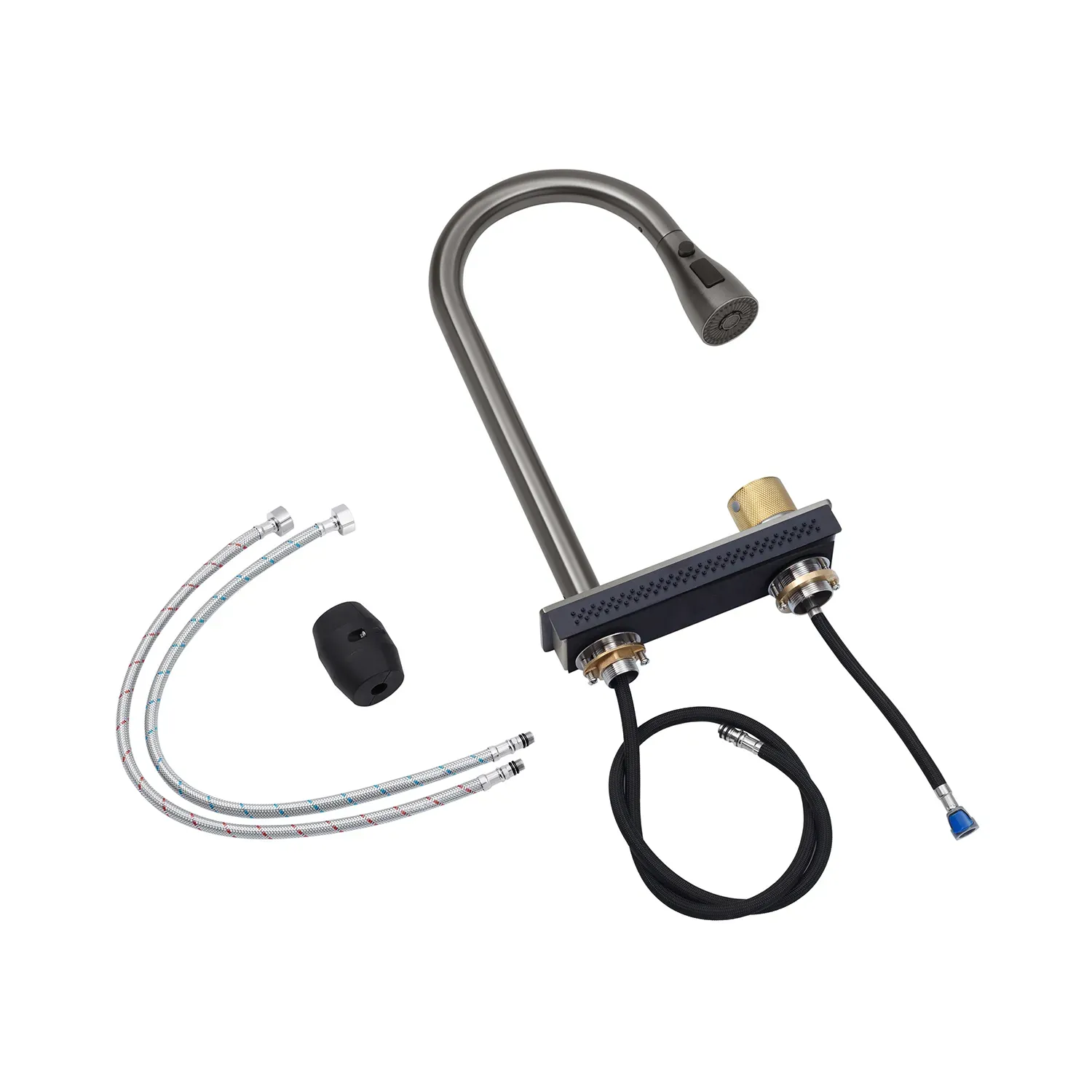 Кухонная мойка Kroner KRP Schwarze - SET7545HM PVD (3.0/0.8 мм) - Фото 14